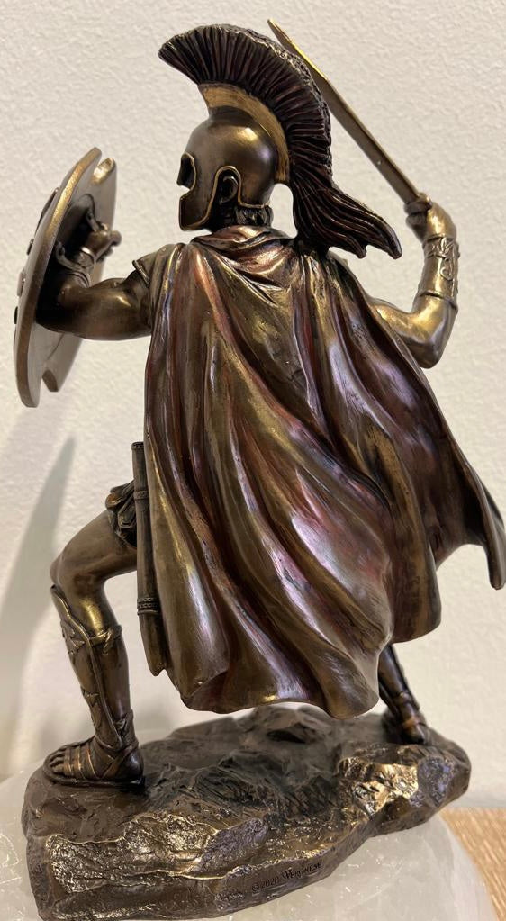 Greek Hero Achilles Holding Sword and Shield