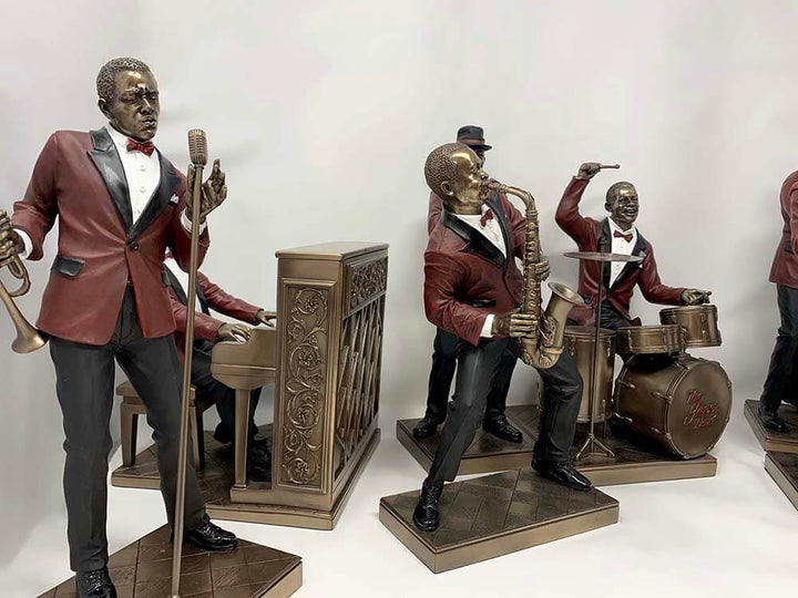 American Jazz musicians figurine bronze sculpture 