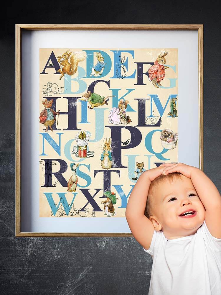 Classic Children’s Literature Art, baby shower art prints