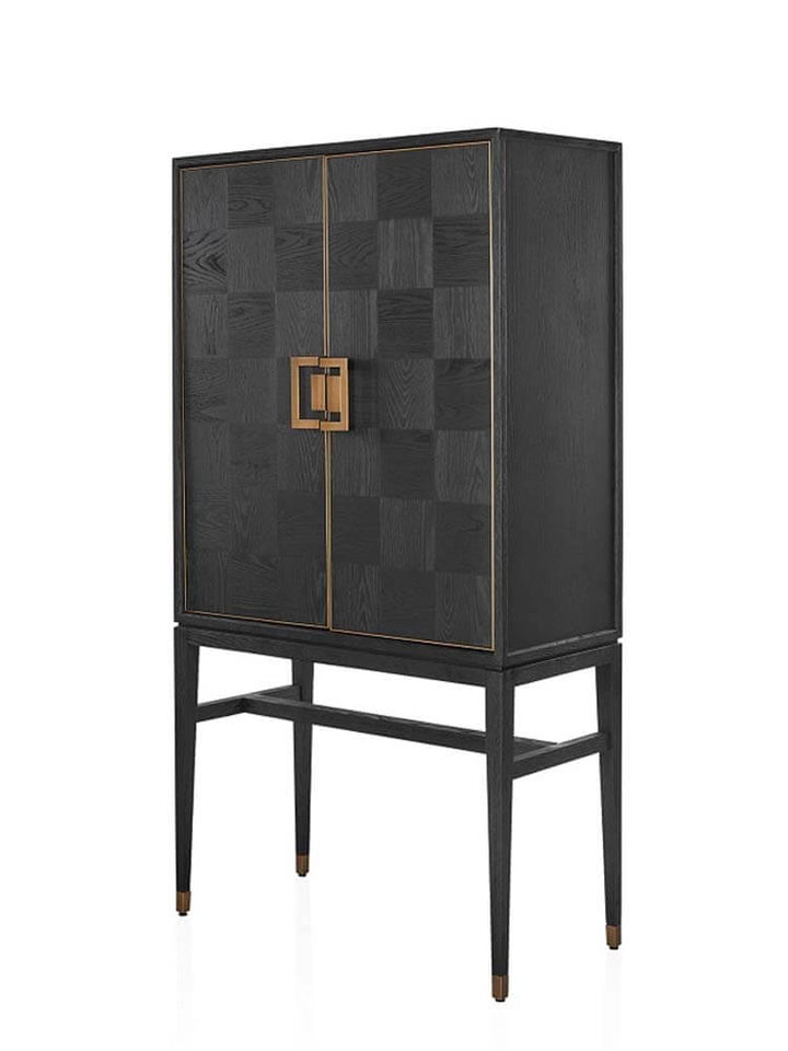 Gentleman's lounge, Liquor storage cabinet, Speakeasy, Cocktail lounge, bar unit in black oak