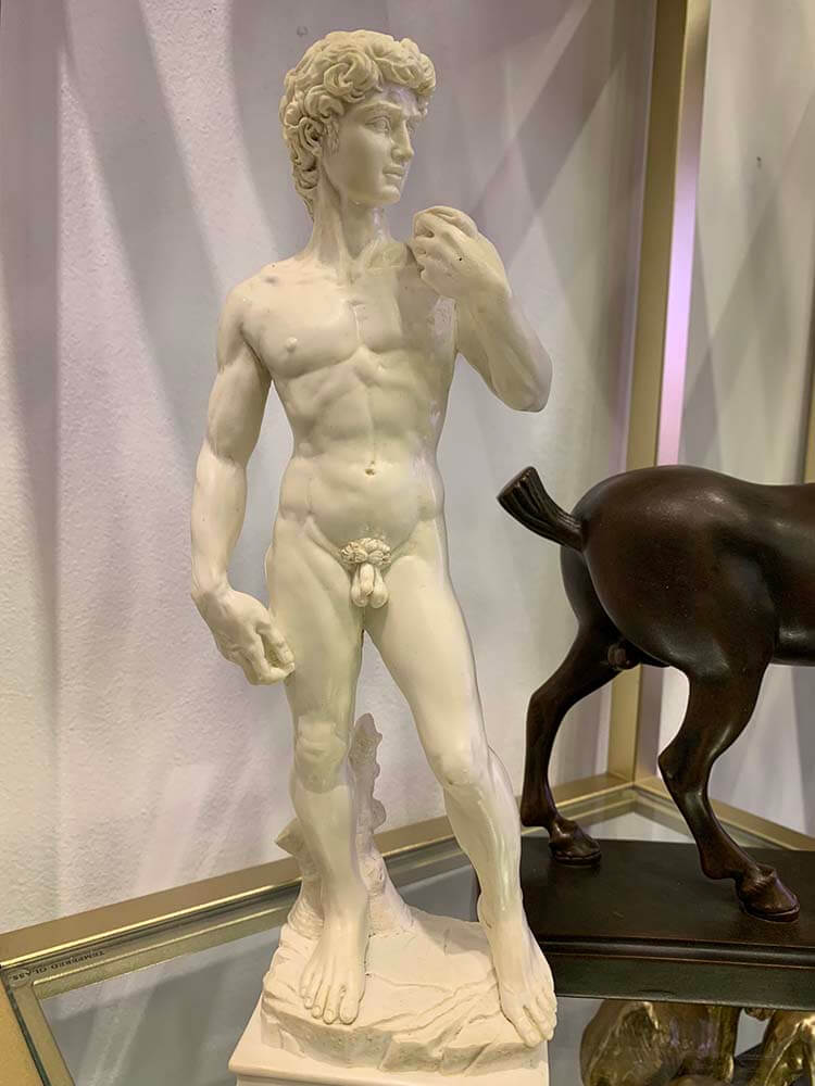 Authentic replica of Michelangelo's sculpture, David.