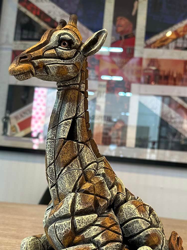 Baby Giraffe, Edge Sculpture Giraffe Calf Figurine