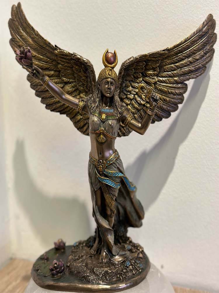 Egyptian goddess Isis bronze sculpture