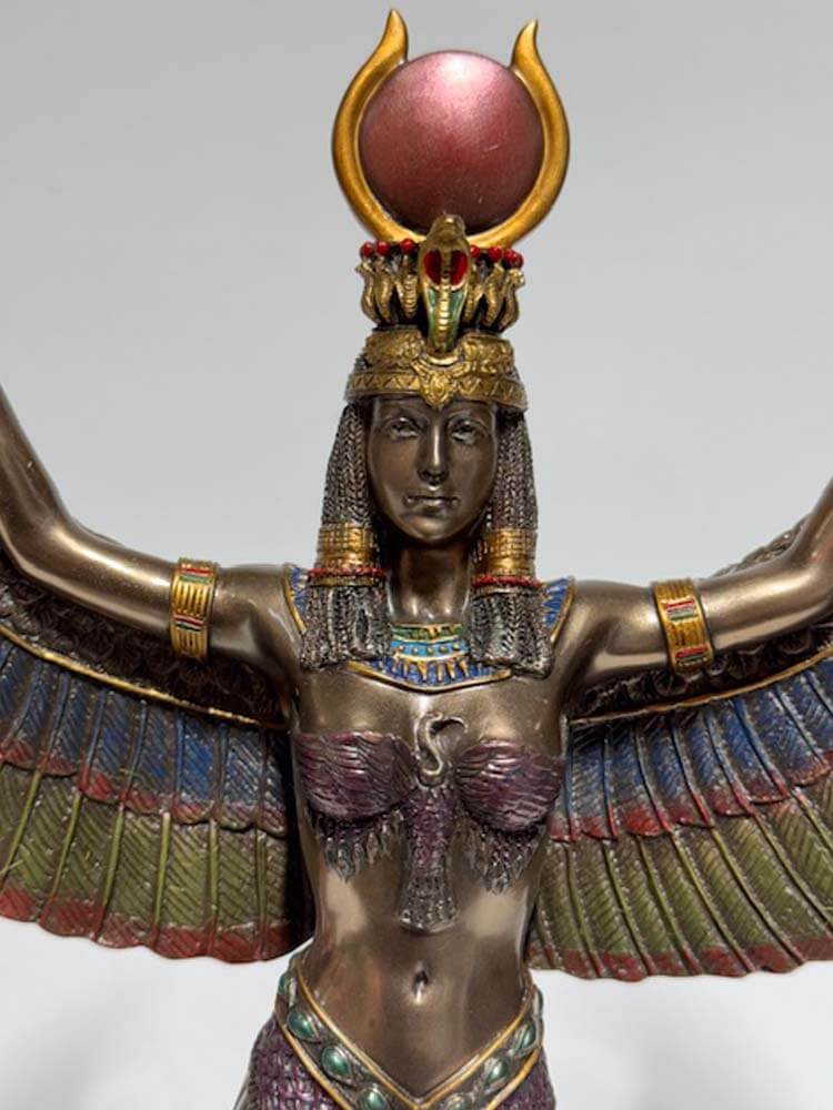 Egyptian goddess Isis bronze sculpture