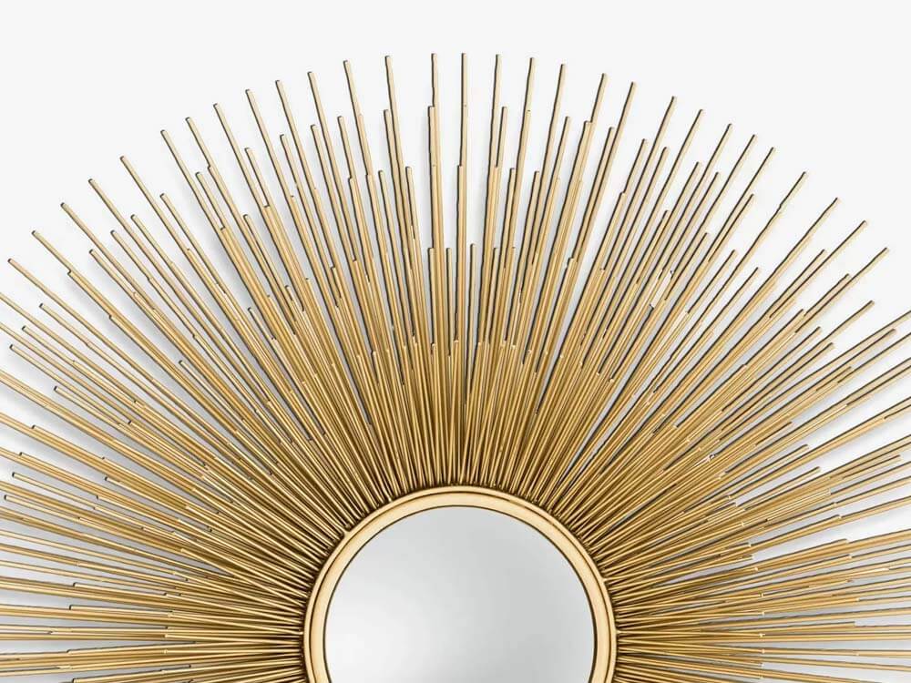 Sol Mirror, Gold Starburst Mirror Metal 