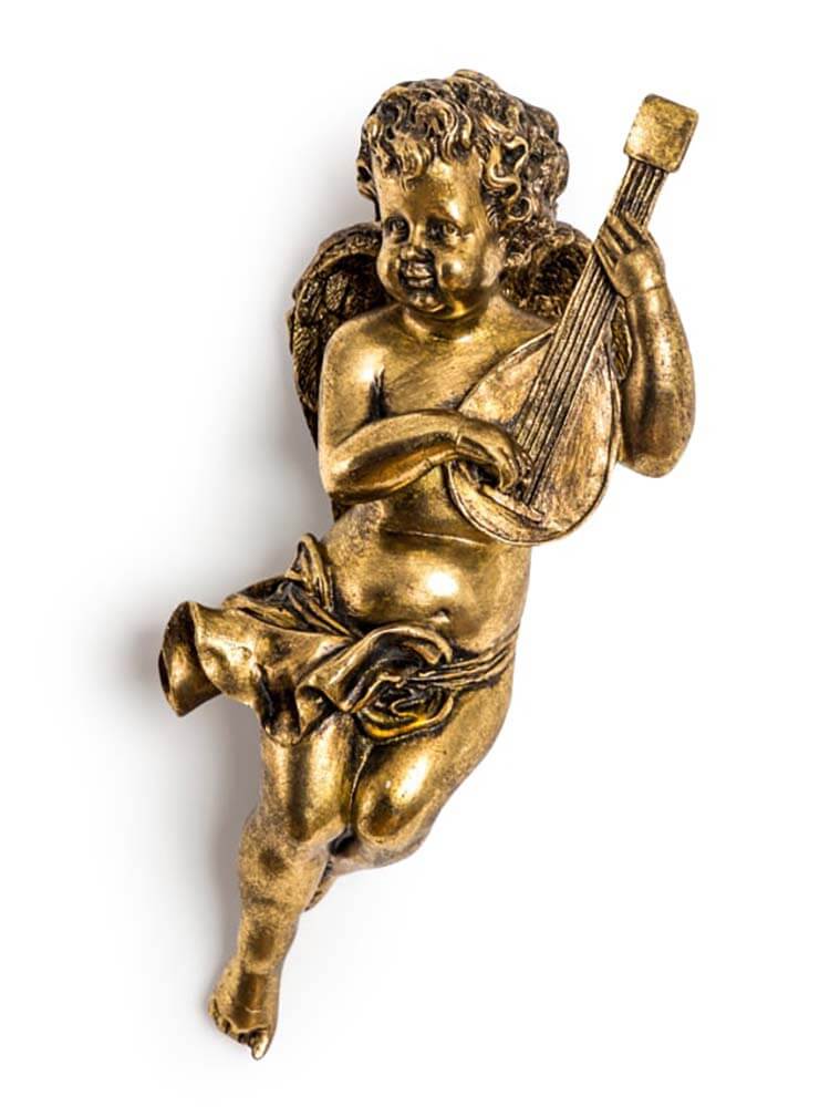 Charming Cherub playing a guitar Wall Art