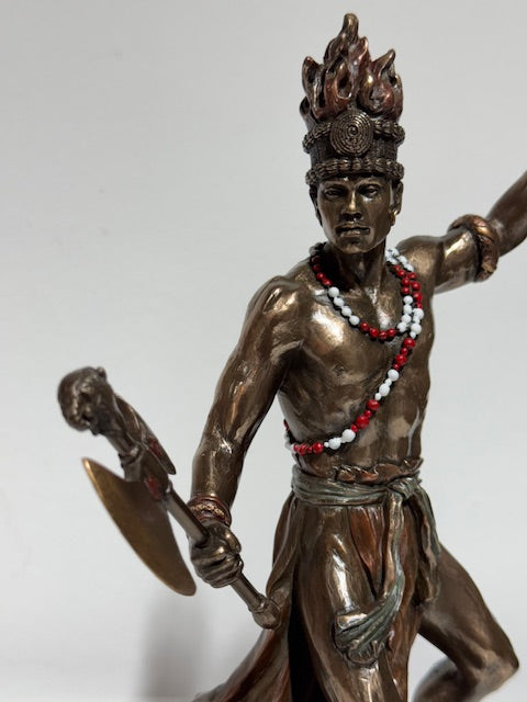 African Yoruba religion God "CHANGO" God Of Fire, Thunder, Lightening And War Sculpture