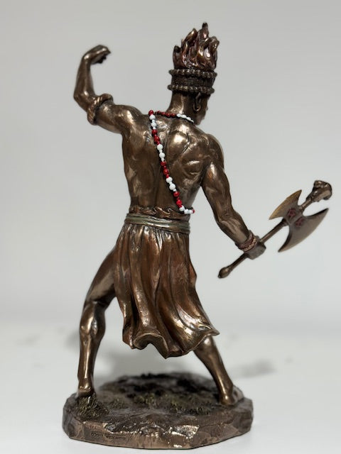 African Yoruba religion God "CHANGO" God Of Fire, Thunder, Lightening And War Sculpture