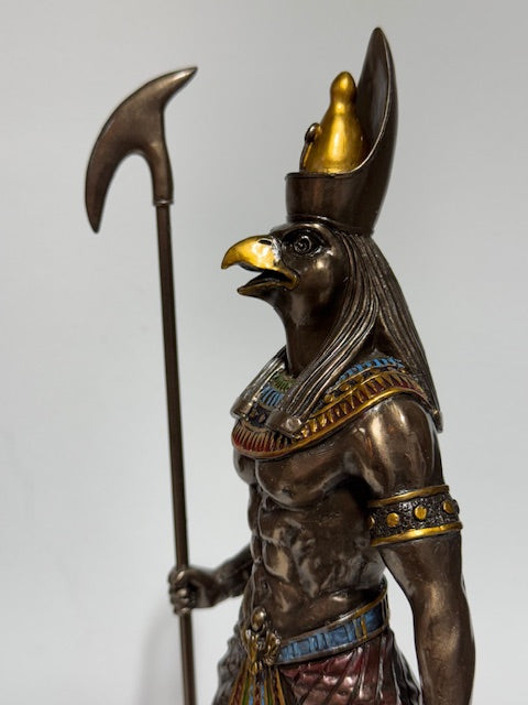 Egyptian Sky God  "Horus" Holding Scepter Sculpture