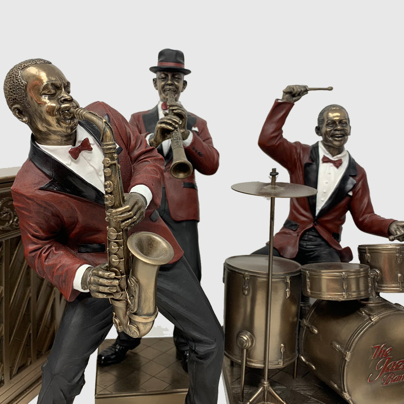 Jazz Figurines, American Jazz Music Statue, sculpture, jazz singer lady, Trumpeter Sculpture, Saxophone player, song, music, musician, jazz blues figure bust artwork, Charlie Parker, Billie Holiday, Miles Davis and Louis Armstrong