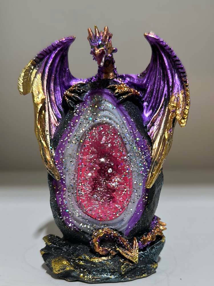 Purple dragon figurines