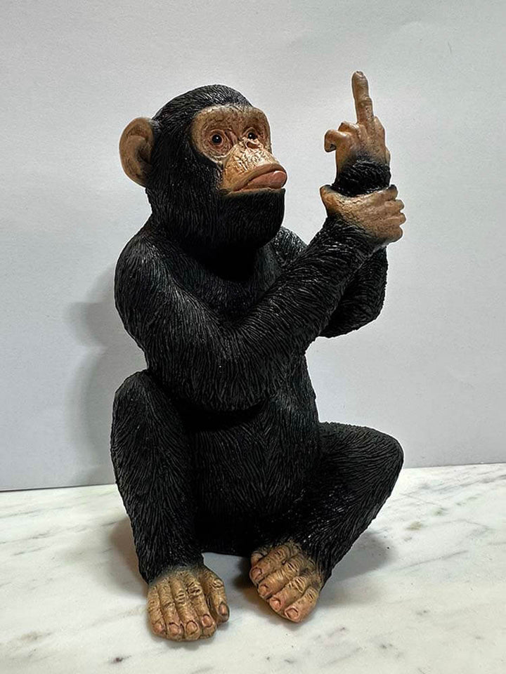 Swearing Monkey Ornaments Black