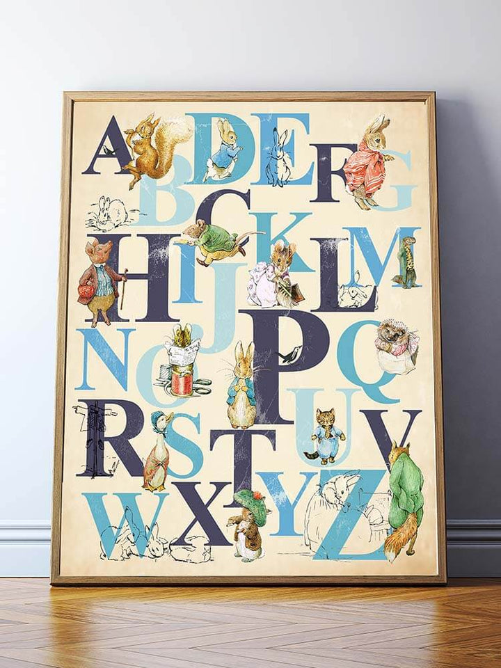 Peter rabbit alphabet print