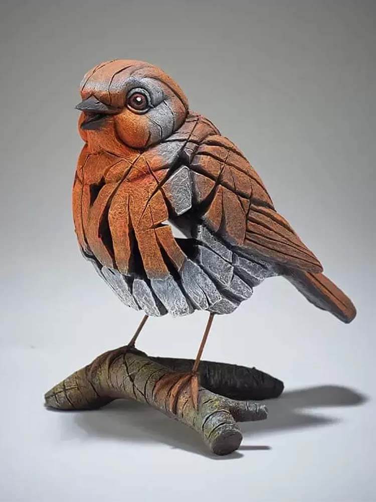 Robin Bird Figurine for Garden and Home Sculpture