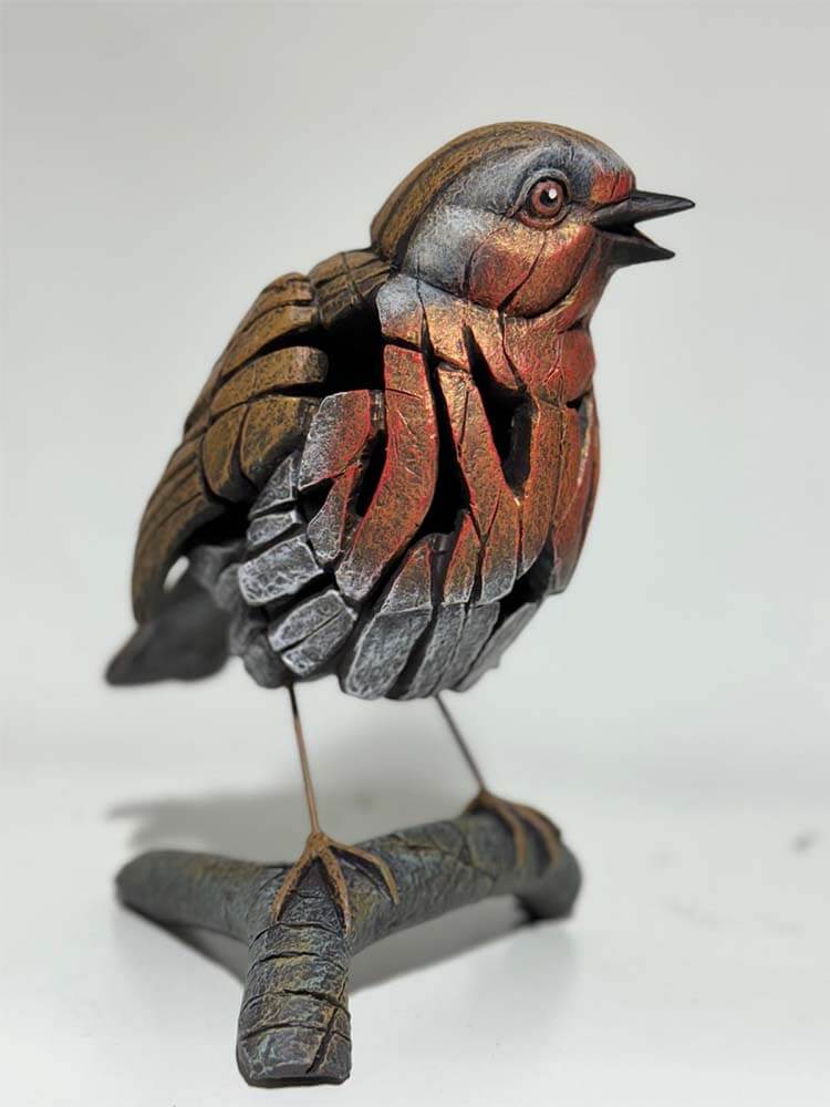 Robin Bird Figurine for Garden and Home Sculpture