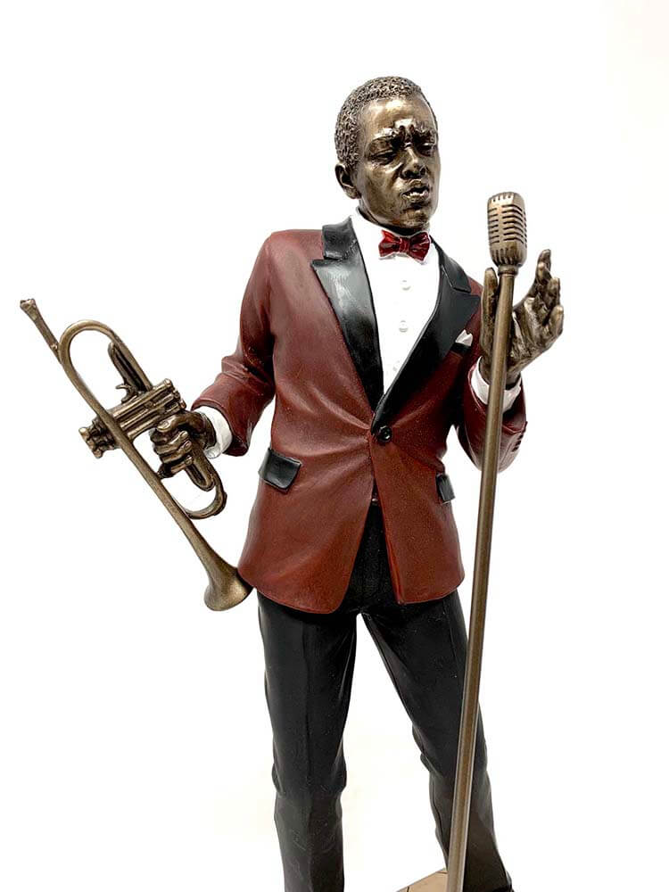 Jazz singer male sculpture, Set of Jazz musicians 