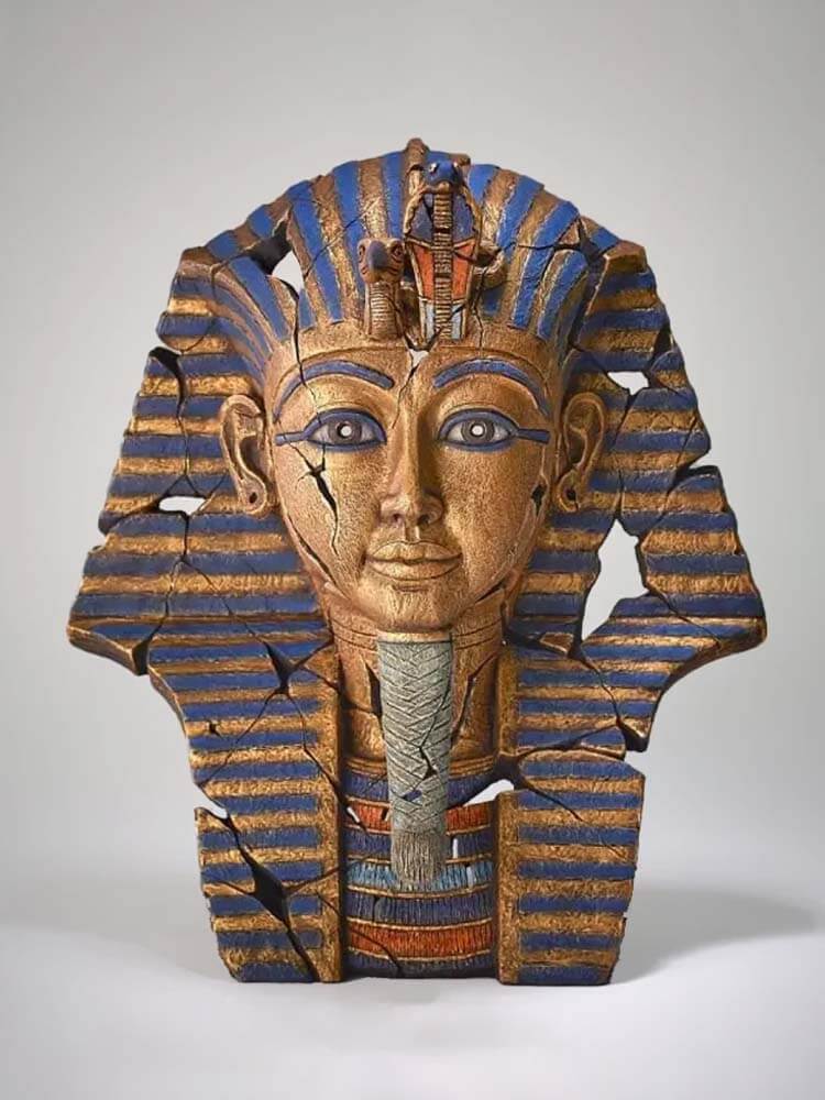 Egyptian Ornament Sculpture, Tutankhamun Bust, EDGE Sculpture