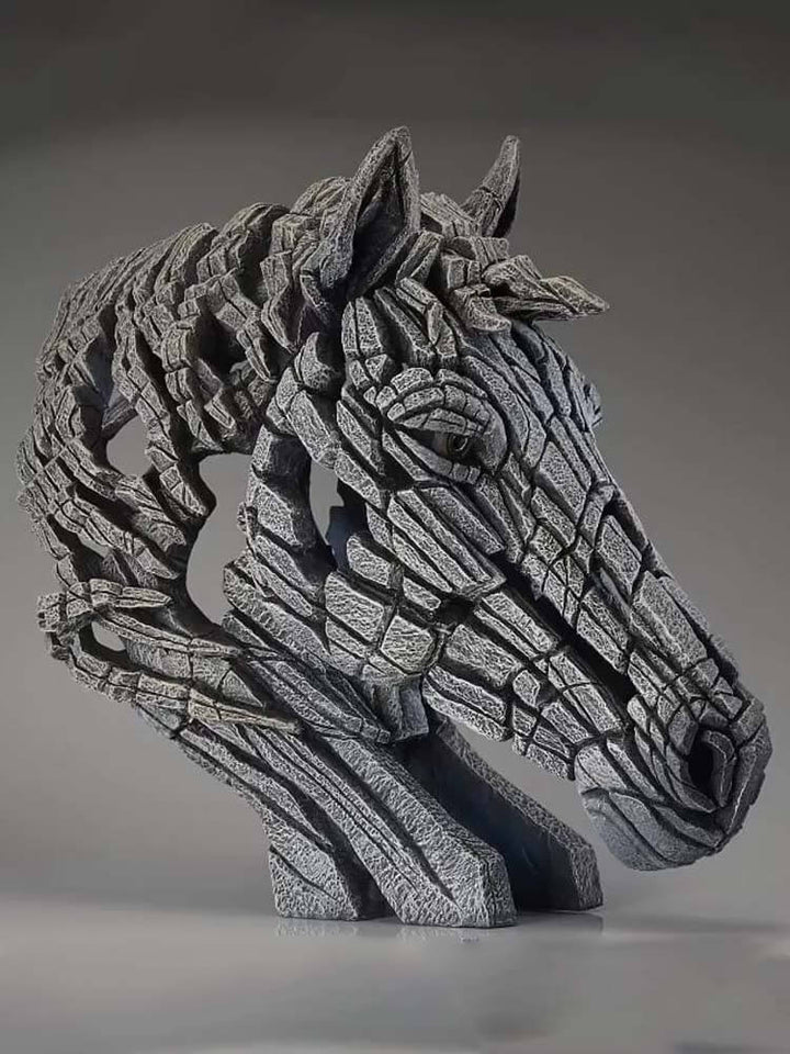 Horse Bust - White, Edge Sculpture
