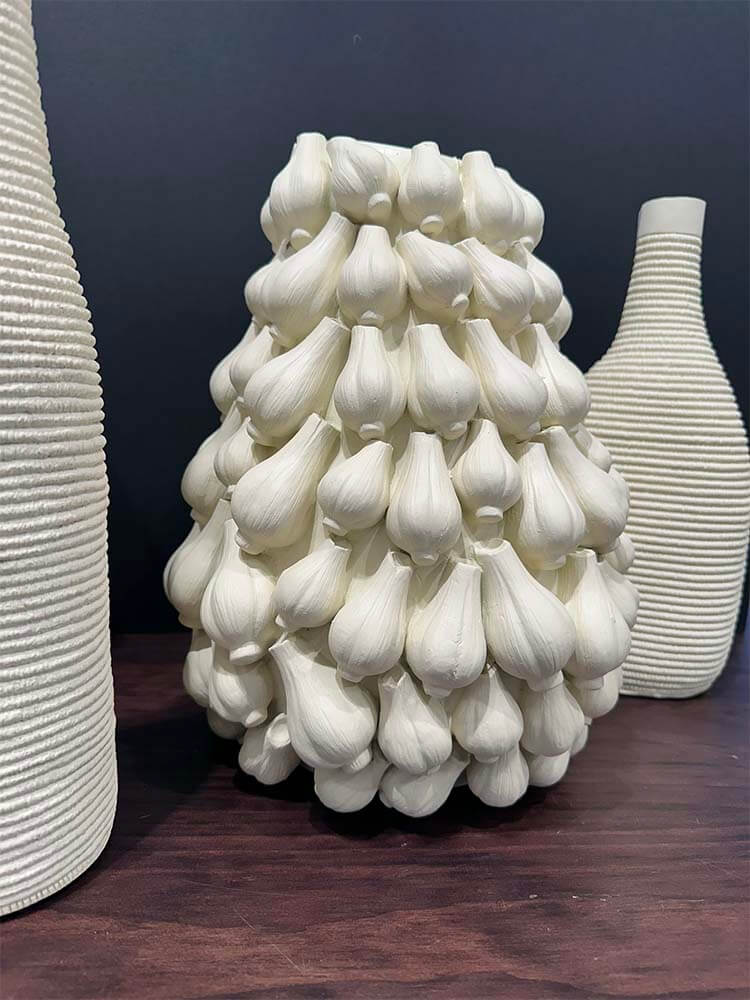 Vase deco GARLIC cream