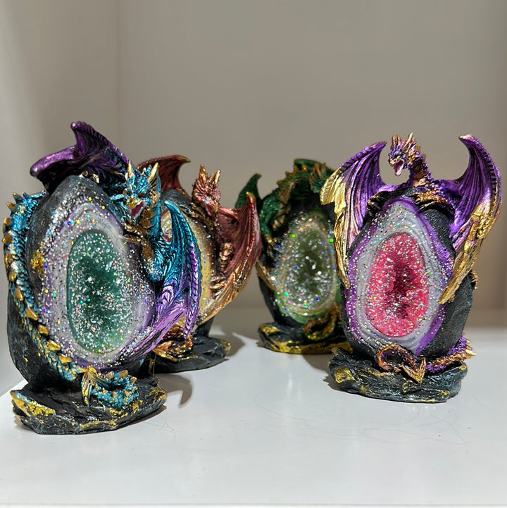 Light-up dragon crystal figurines