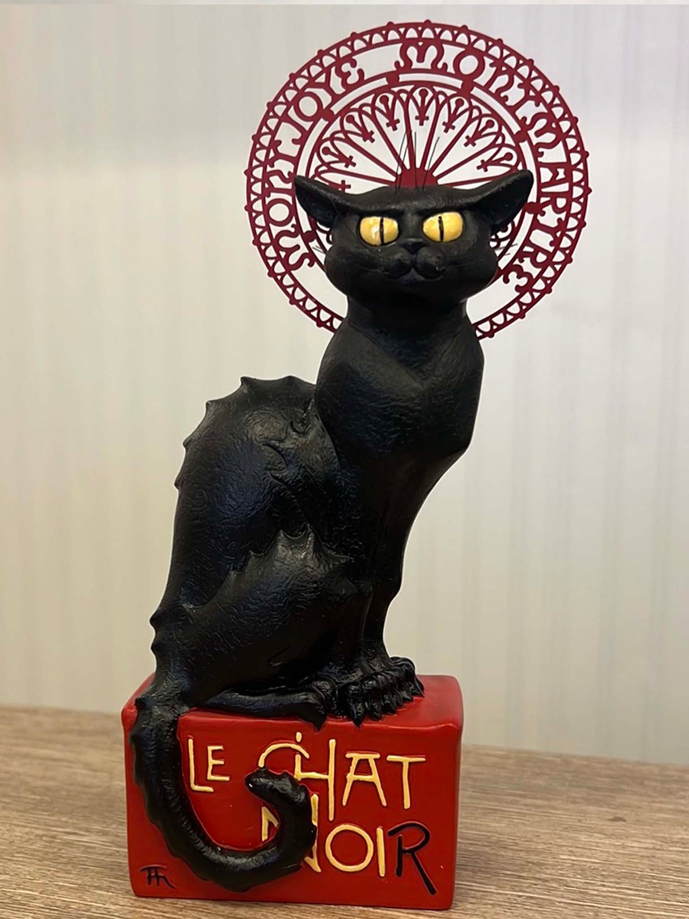 Sculpture Chat noir assis Edge